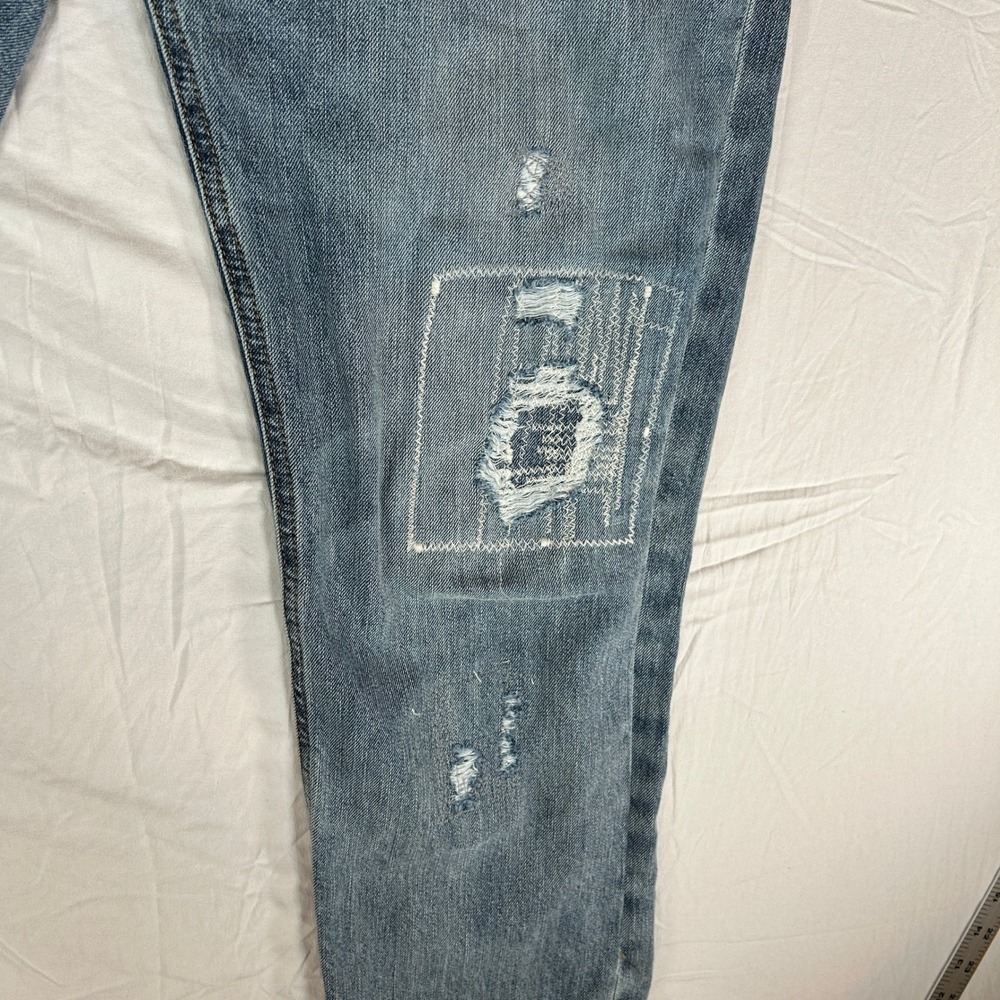 Gap Denim For Good Womens Medium Blue Distressed Relaxed Denim Overalls M - Picture 9 of 11